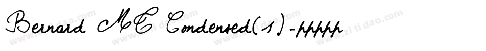Bernard MT Condensed(1)字体转换
